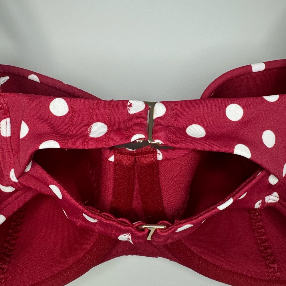 Adore Me NWT Vivien Contour retro polka dot bikini top 38D - Picture 6 of 10
